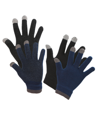 Merkloos Rijhandschoen Magic Touch zwart 1size4all