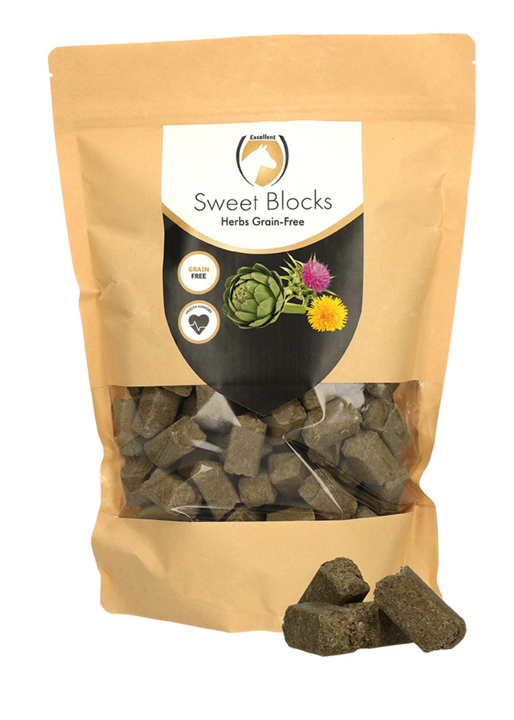 Excellent Horse Excellent Horse Sweet Blocks Grain-Free Herbs 1 kg