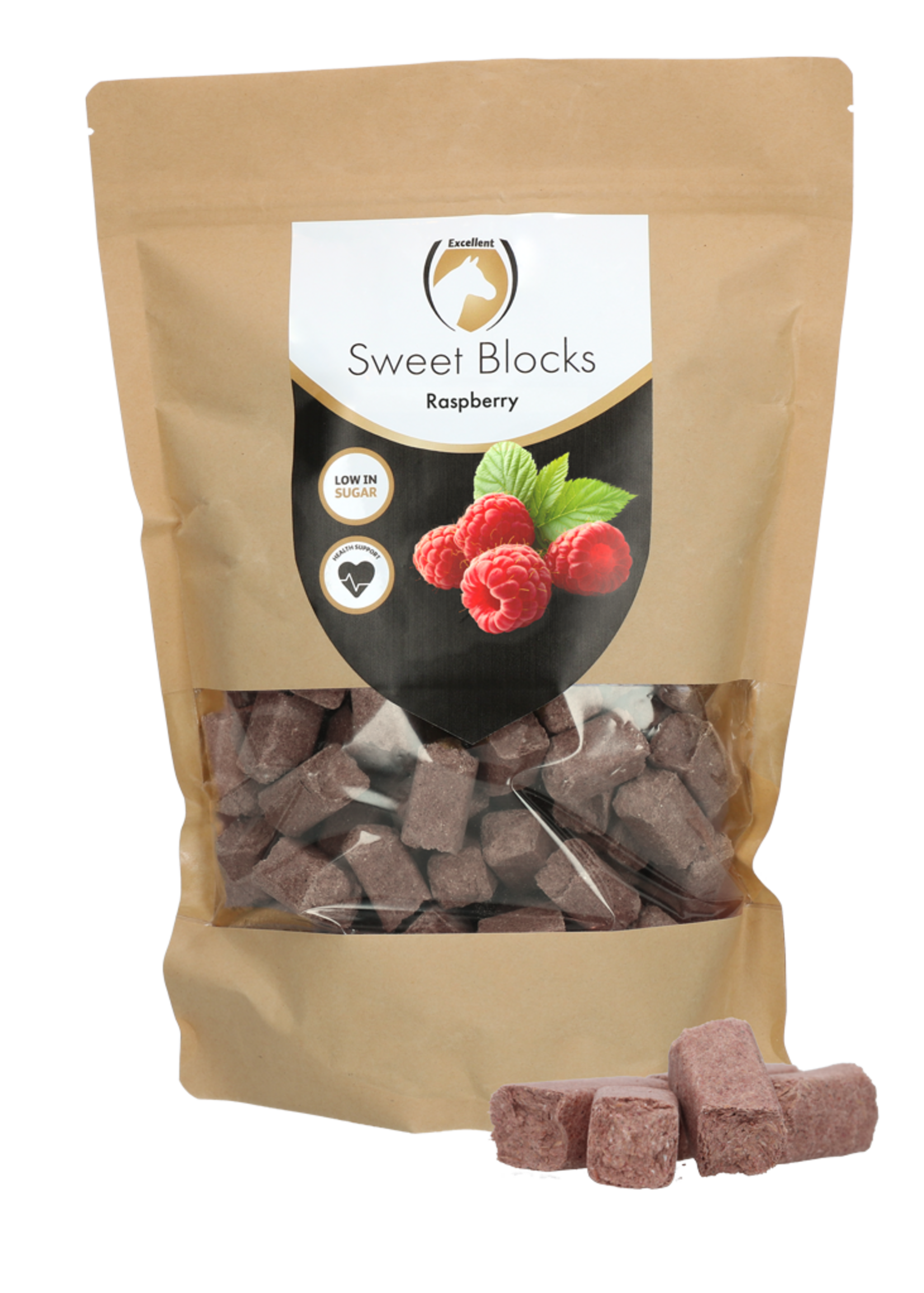 Excellent Horse Excellent Horse Sweet Blocks Raspberry 1 kg