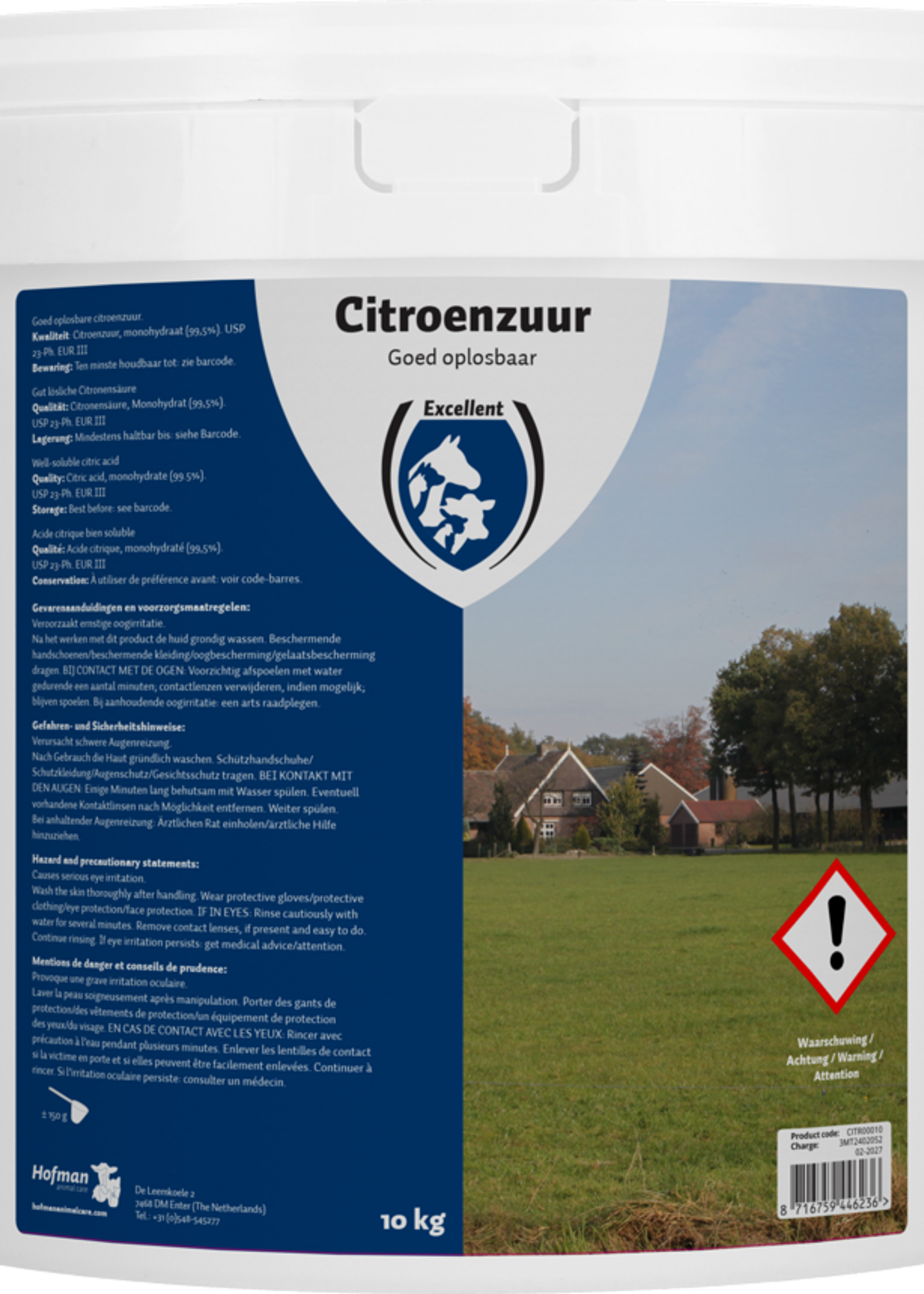 Excellent Excellent Citroenzuur 99,5% 10 kg