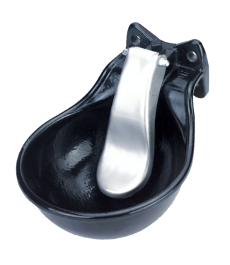 Merkloos Drinkbak metaal met lepel