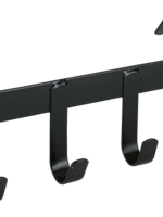 Merkloos Halsterhouder metaal met 4 ophanghaken zwart