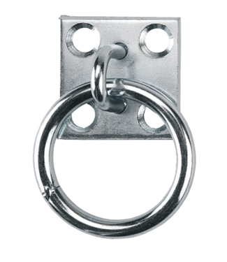 Merkloos Stal aanbind/vastzet ring