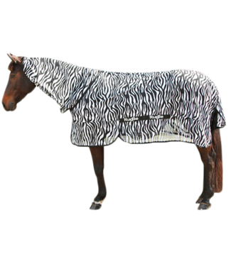 Merkloos Vliegendeken Zebra incl. nekdeel 175 cm