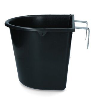 Vplast Voerbak 15 l met ophang Zwart
