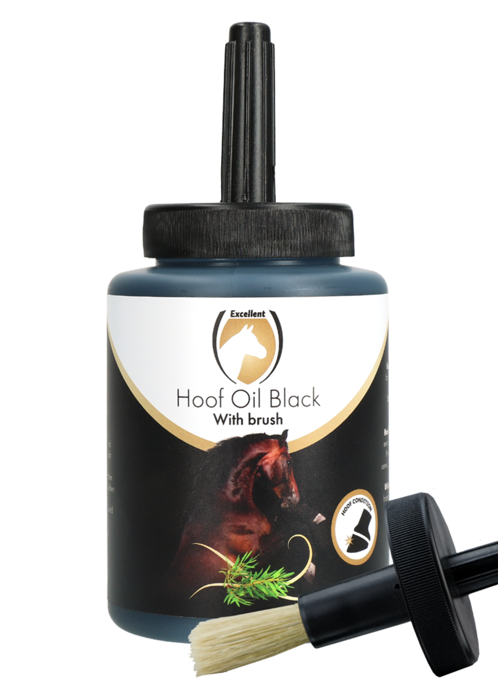 Excellent Horse Excellent Horse Hoof Oil Black (with brush) 500 ml