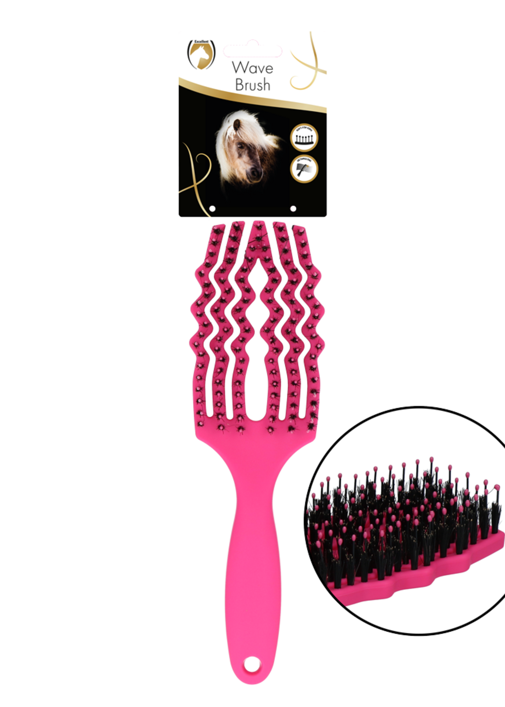 Excellent Horse Excellent Horse Wave Brush Roze
