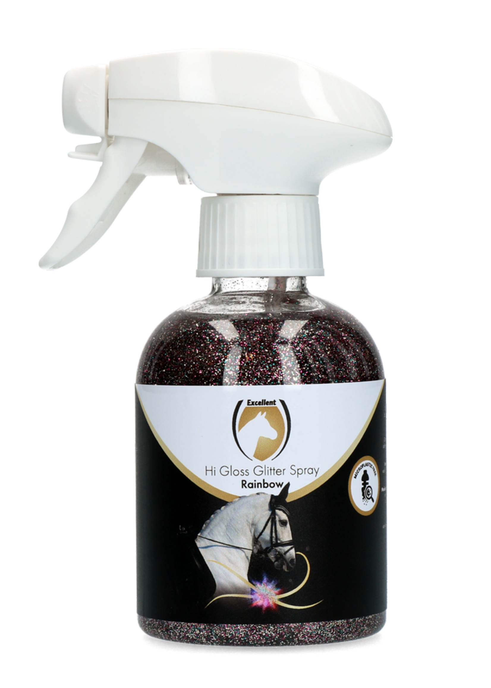 Excellent Horse Excellent Horse Hi Gloss Glitter Spray Rainbow 250 ml