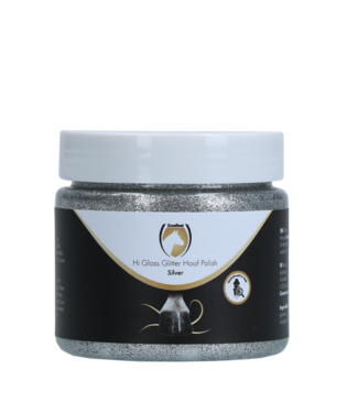 Excellent Horse Excellent Horse Hi Gloss Glitter Hoof Polish Silver 150 ml