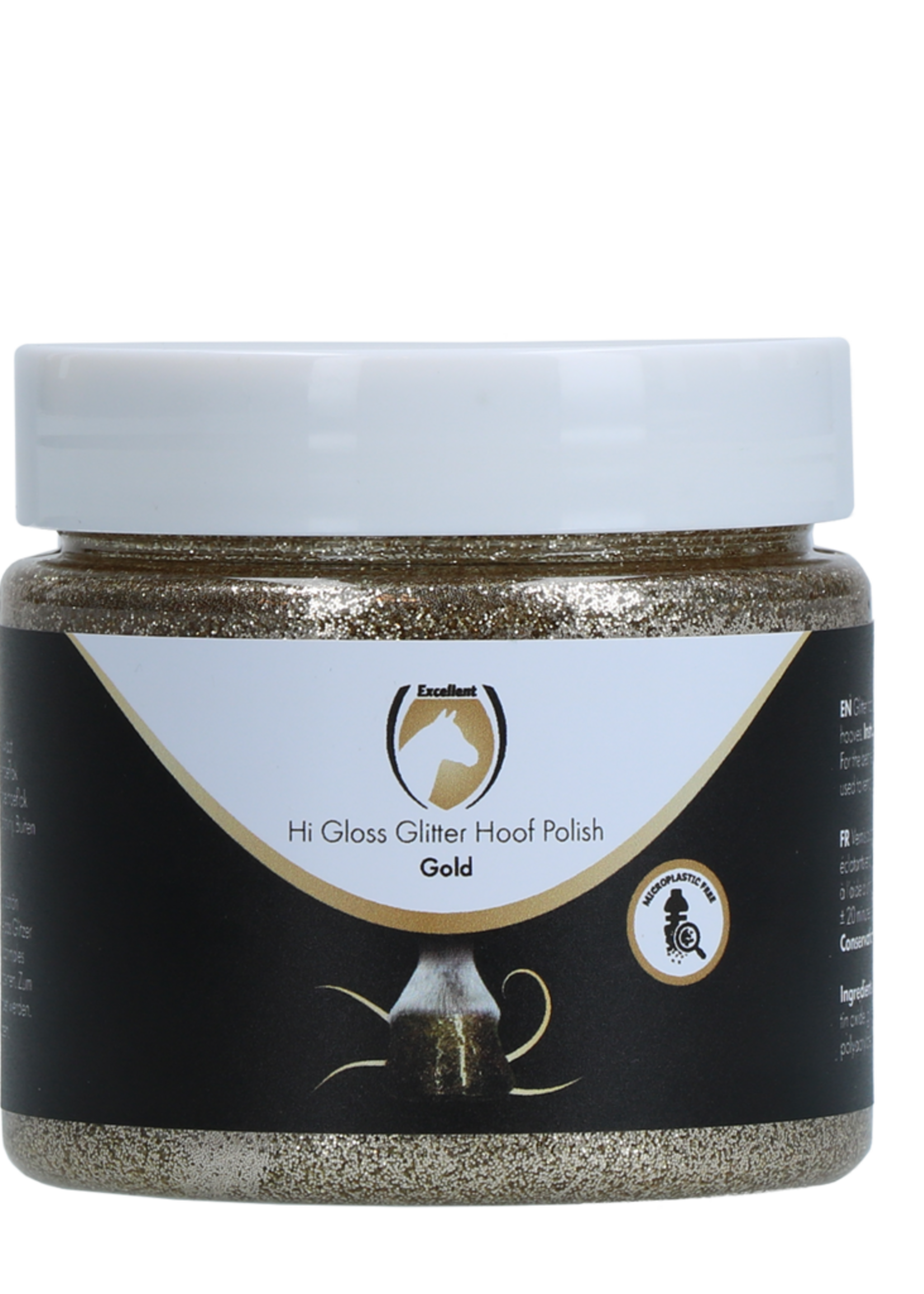 Excellent Horse Excellent Horse Hi Gloss Glitter Hoof Polish Gold 150 ml