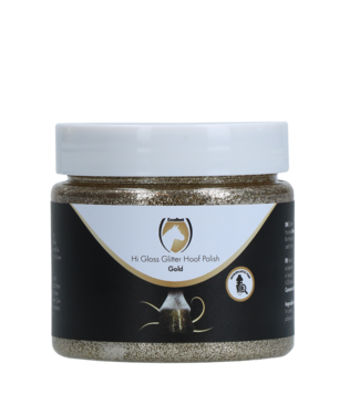 Excellent Horse Excellent Horse Hi Gloss Glitter Hoof Polish Gold 150 ml