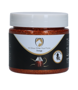 Excellent Horse Excellent Horse Hi Gloss Glitter Hoof Polish Orange 150 ml