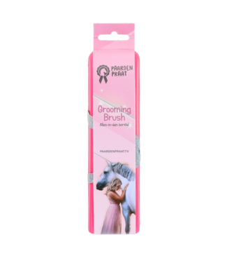 Paardenpraat TV Paardenpraat Grooming Brush Roze M
