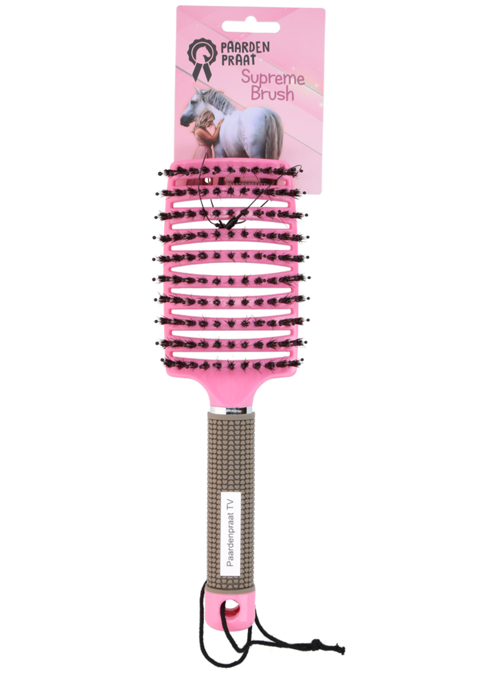 Paardenpraat TV Paardenpraat Horse Supreme Borstel Roze
