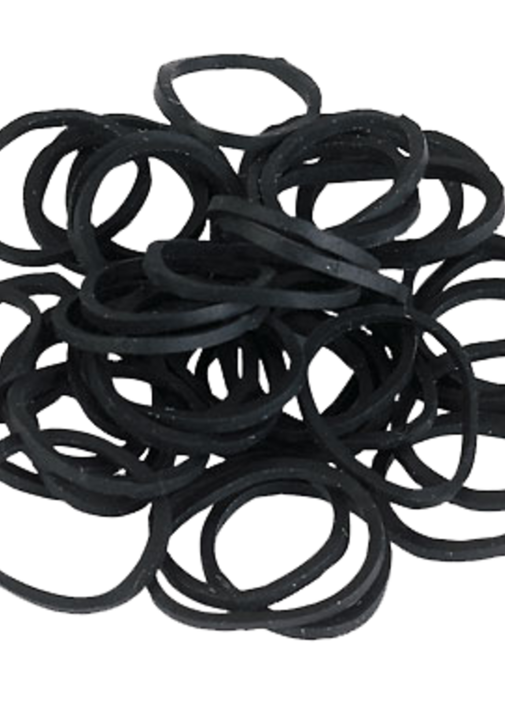 Merkloos Elastiekjes rubber zwart