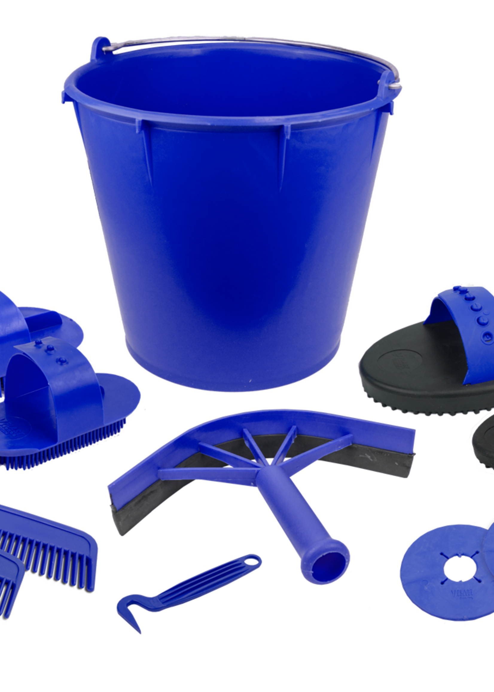 Vplast Poetsset van 10 items in emmer Blauw
