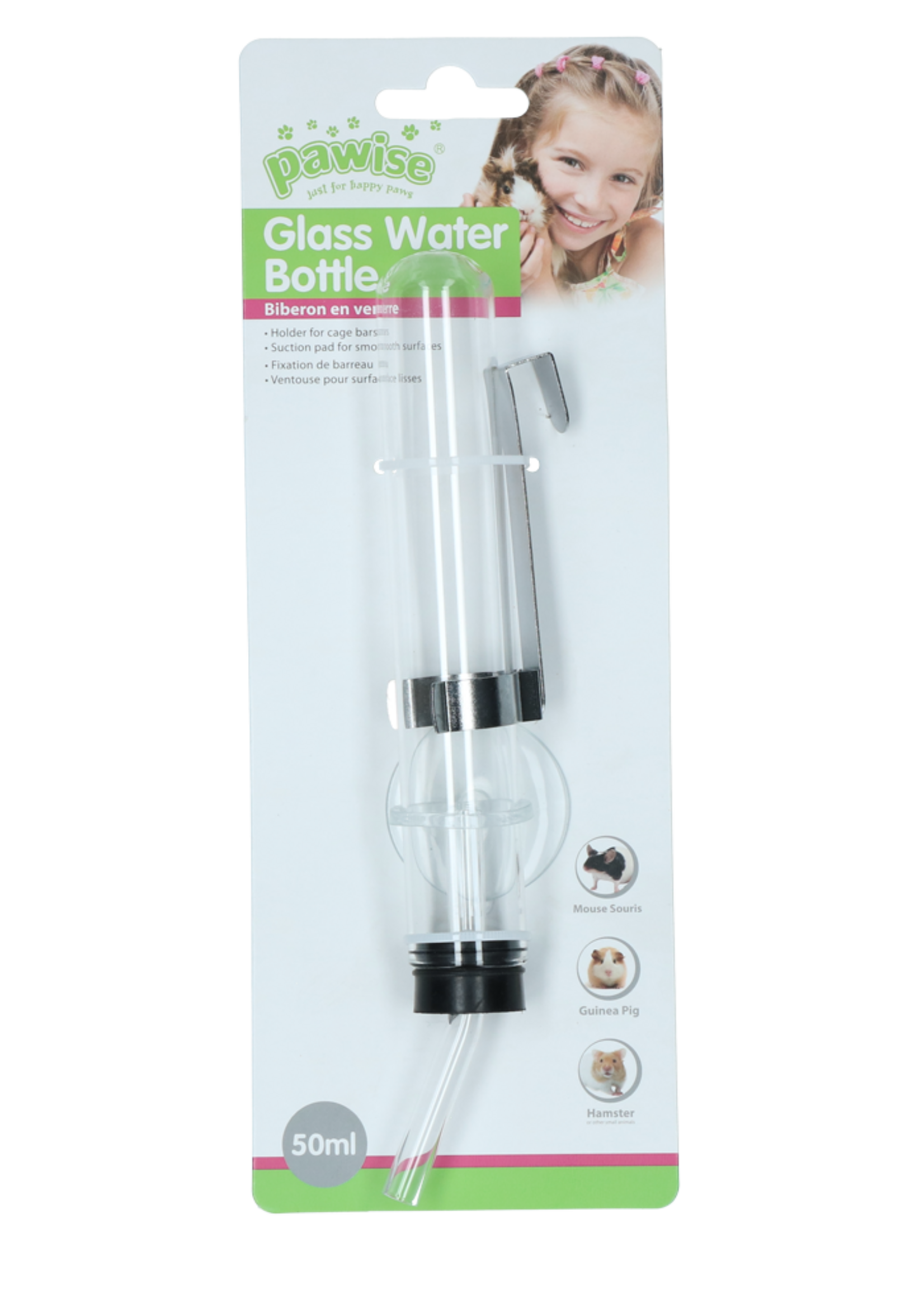 Pawise Pawise Hamster Glass Water Bottle