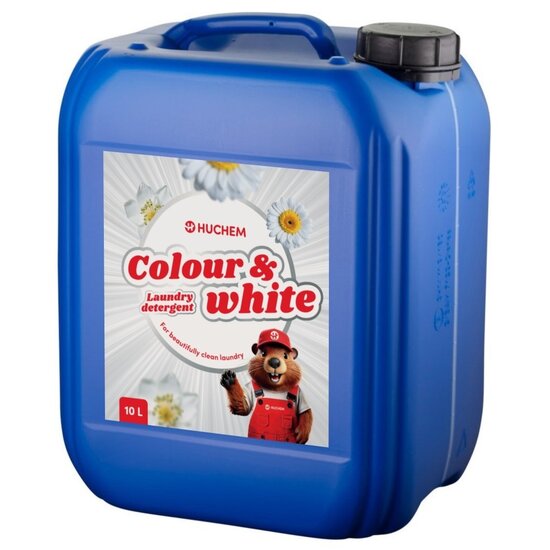 Huchem Liquid Detergent 10L – Colored & White, >200 Washes | Concentrated