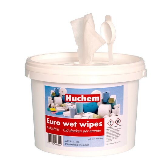 Huchem Wet Wipes / Bucket 150 pcs / Hand Cleaning / Hand Cleaning Wipes