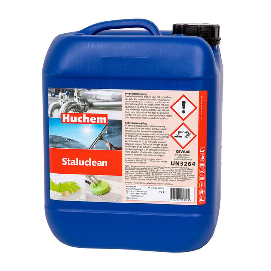 Huchem Stainless Steel & Aluminium Cleaner / 10L / Staluclean / Stainless Steel Cleaner / Steelclean