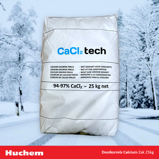 Huchem Calcium De-Icing Granules 25kg / Calcium Chloride / Professional De-Icing Agent