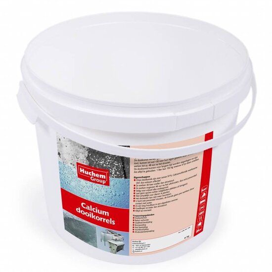 Huchem Calcium De-Icing Granules / Approx. 8kg Bucket / Calcium Chloride