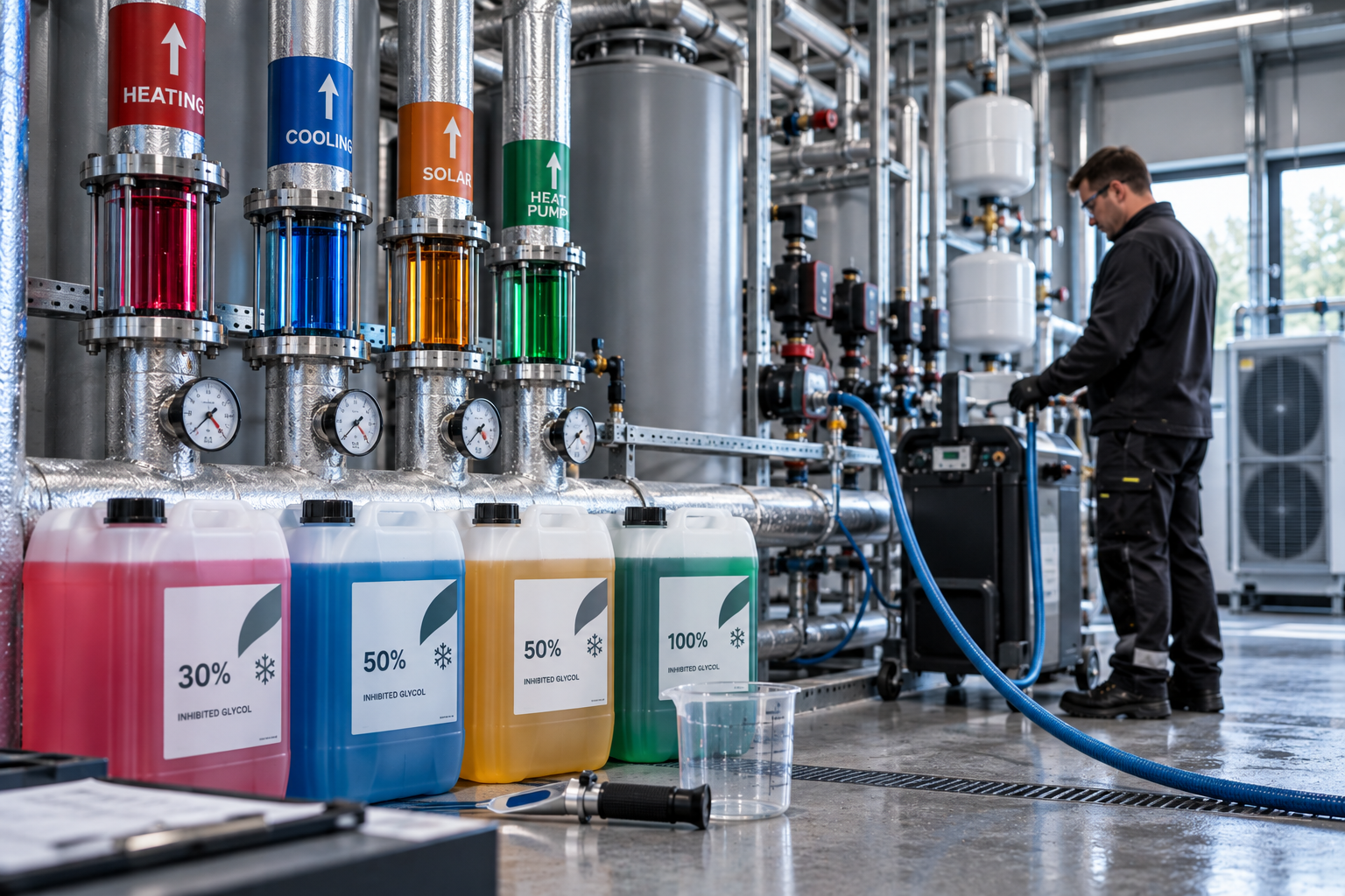 Flushing, cleaning and filling glycol systems: how to do it properly