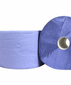 Industrial Wiping Paper Roll Blue 2-Ply - 24 cm x 340 m - 2 Rolls - Premium