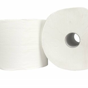 Industrial Wiping Paper Roll White 2-Ply - 28 cm x 360 m - 2 Rolls