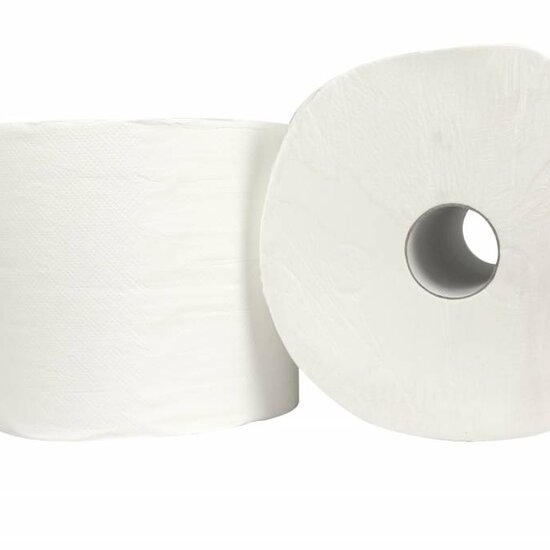Huchem Industrial Wiping Paper Roll White 2-Ply - 28 cm x 360 m - 2 Rolls - Cellulose