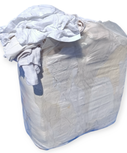 White Cleaning Cloths 10kg - Industrial Wiping Rags - Recycled Cotton