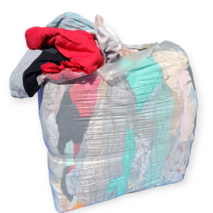 Cleaning Cloths 10kg - Industrial Quality Knitted Rags - Coloured Mix