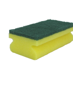 Easy Grip Scouring Sponge Yellow/Green - 10 Pack - Extra Grip for Intensive Cleaning