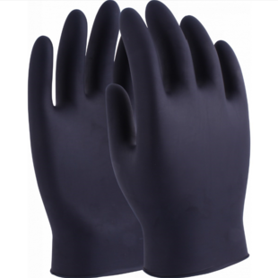 Hantex Nova-BLK - 4mil Premium Black Nitrile Powderfree Box of 100