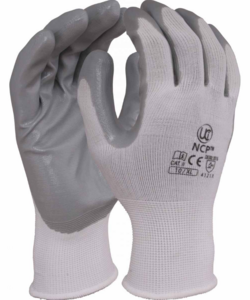 NCP - Nitrile Palm Coating White/Grey Glove