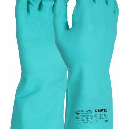 Huchem Premium Green Nitrile Chemical Gauntlet