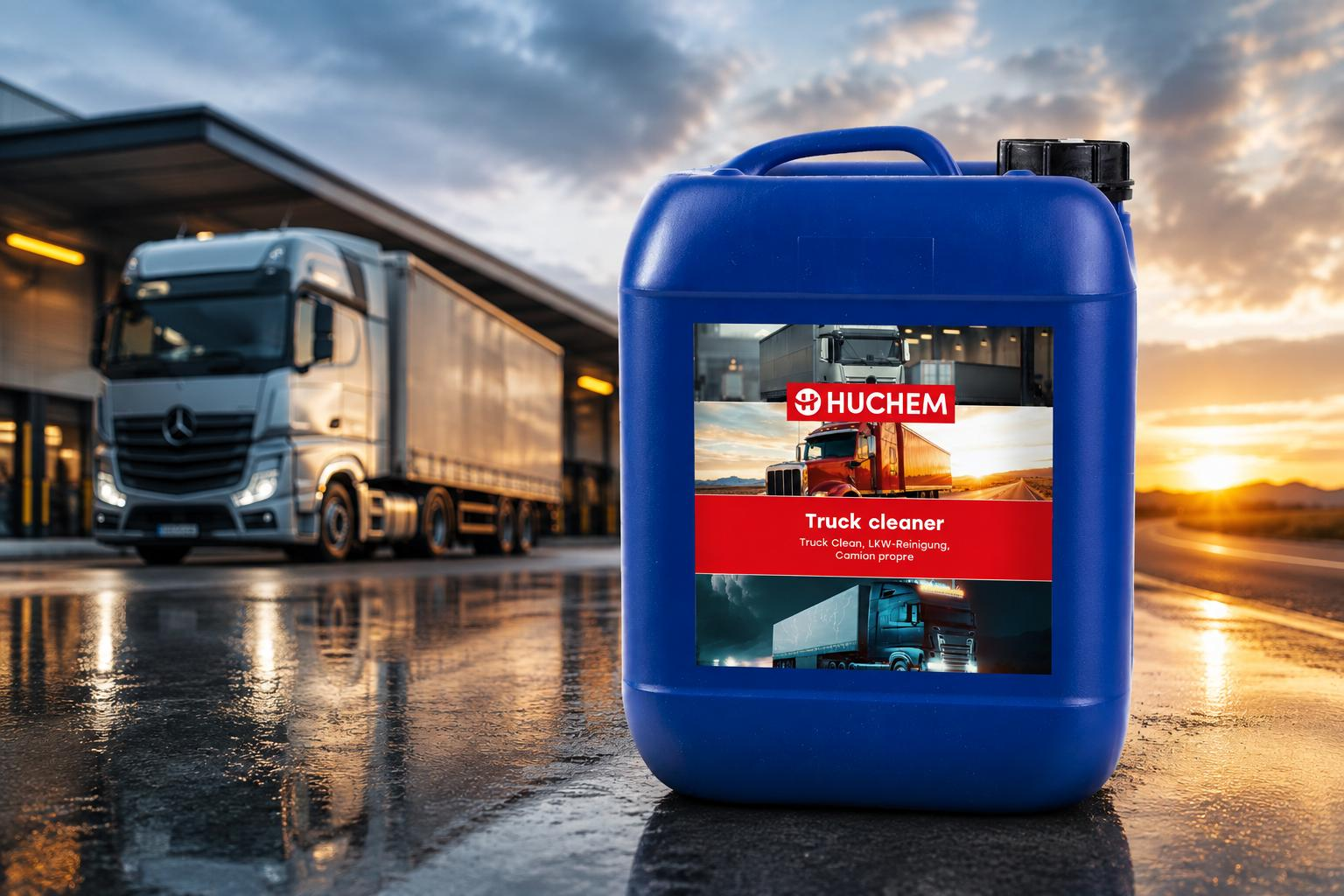 Hvordan får du en lastbil skinnende ren? Truck Cleaner fra Huchem klarer opgaven