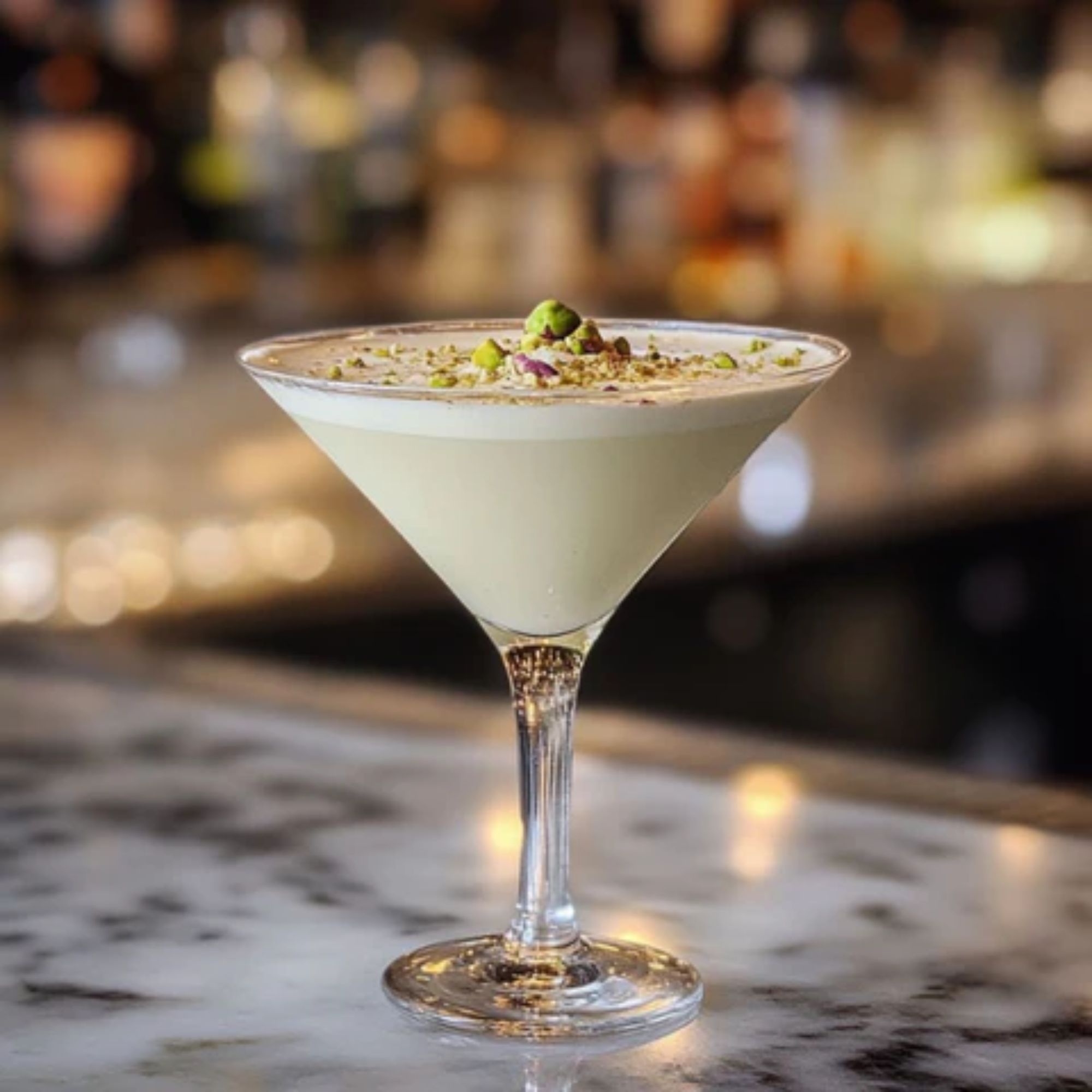 Creamy White Chocolate Pistachio Martini