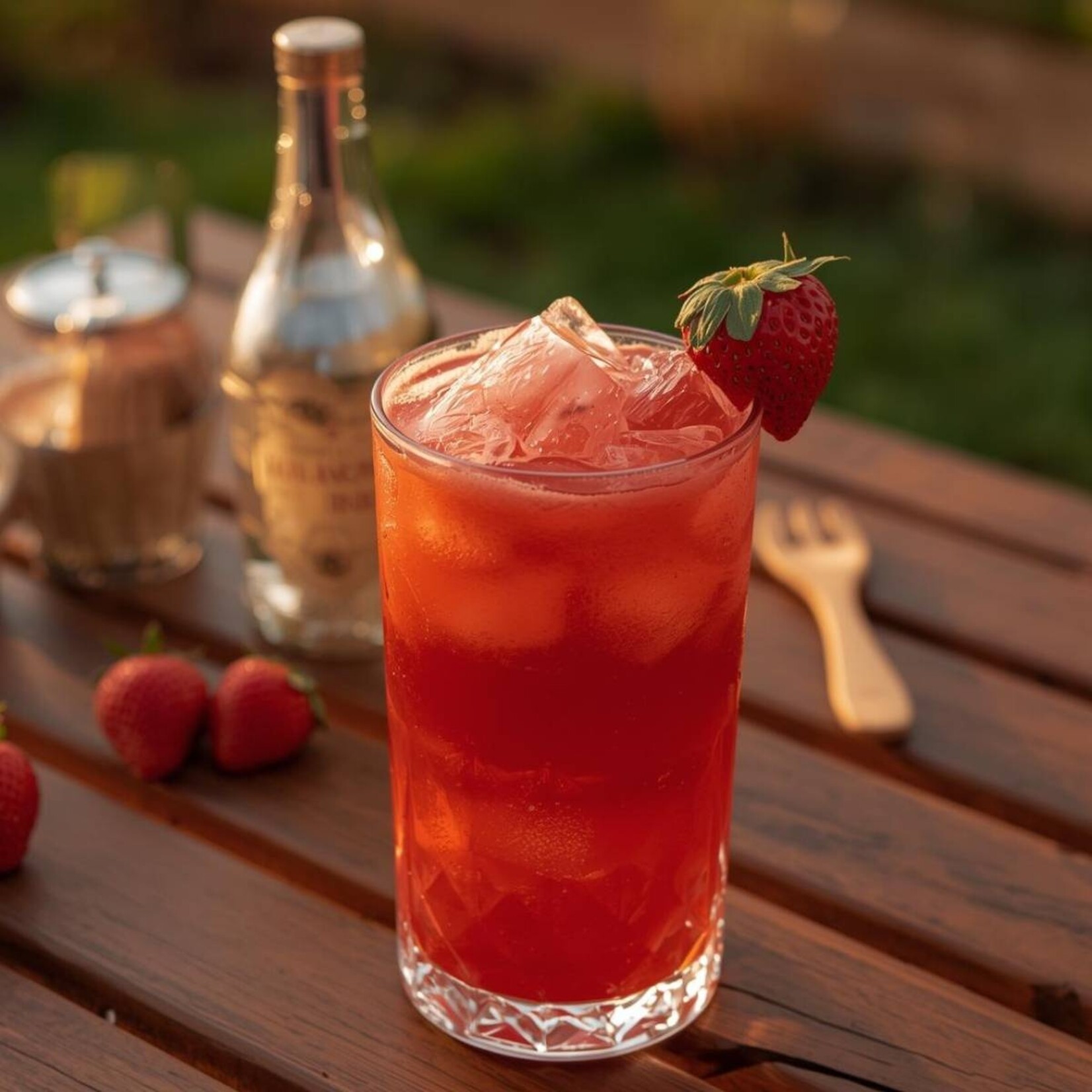 MONIN Monin Aardbei Siroop – Voor mocktails, limonade & desserts