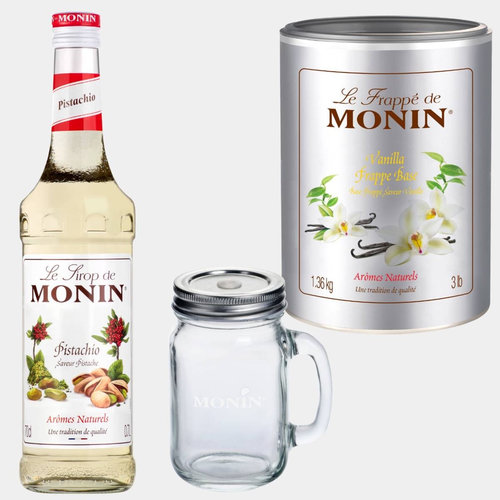 MONIN Avocado Pistache Smoothie Bundel â   Pistache, Le Frappe &  Jar