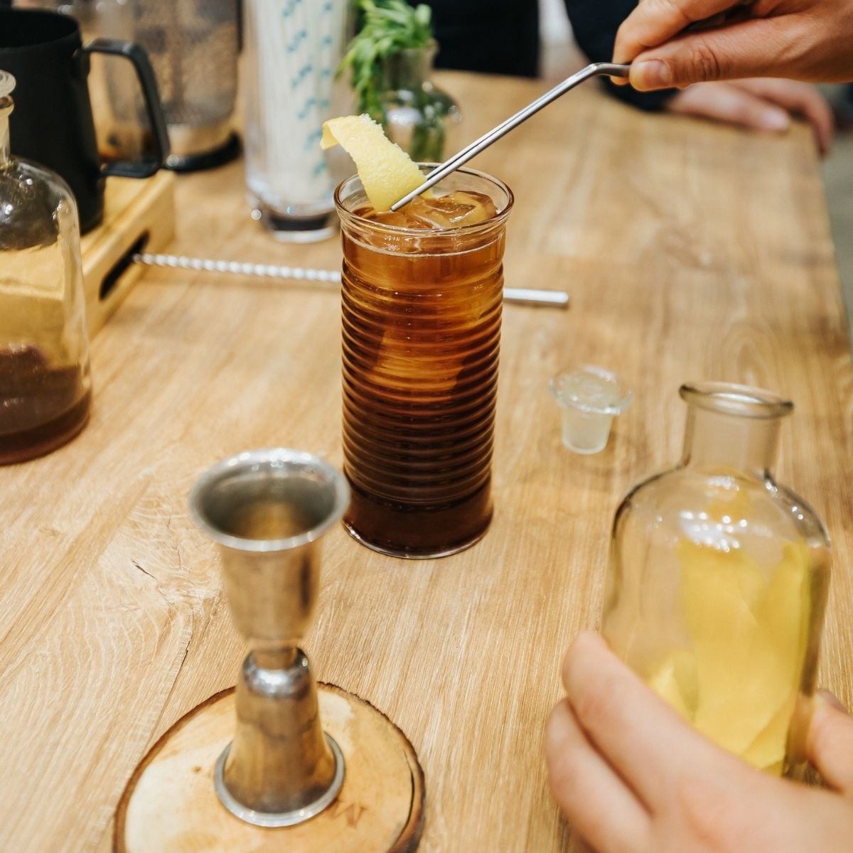 Making of a cocktail
