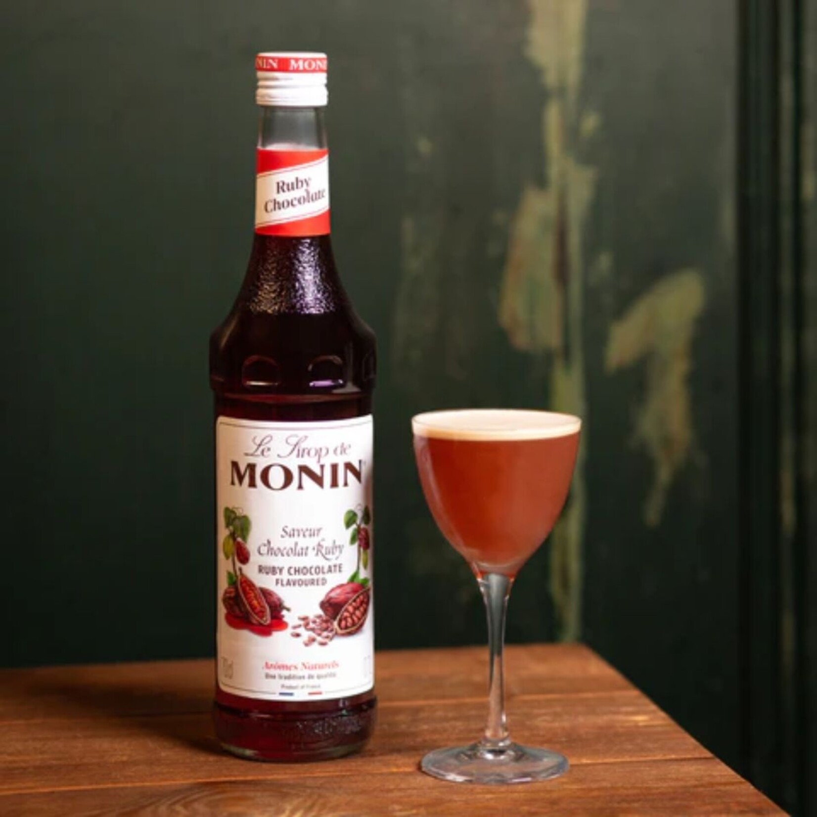 MONIN  Ruby Chocolate Siroop âfruitig chocoladegevoel in je glas