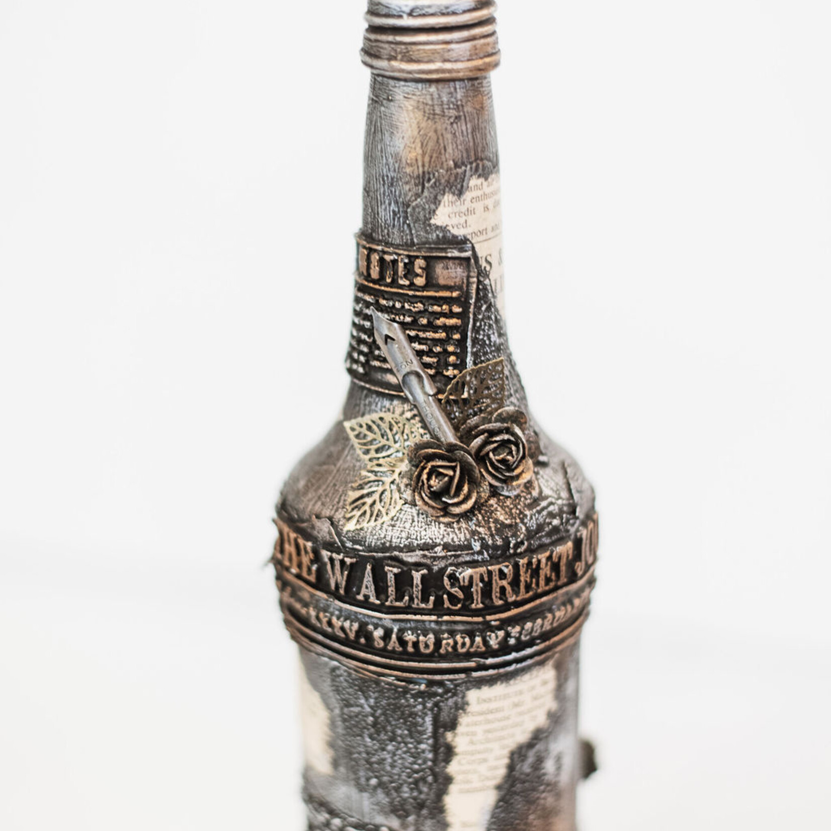 The Writer's Relic – Handgemaakte Mixed Media Sierfles