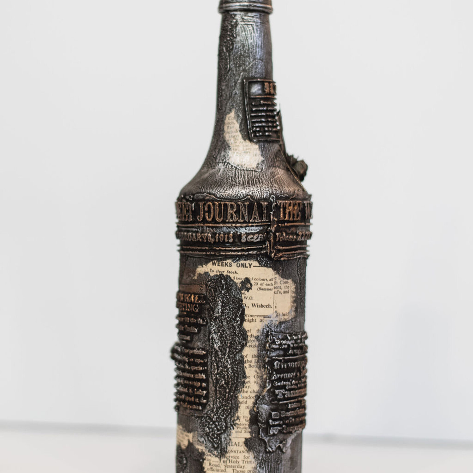 The Writer's Relic – Handgemaakte Mixed Media Sierfles