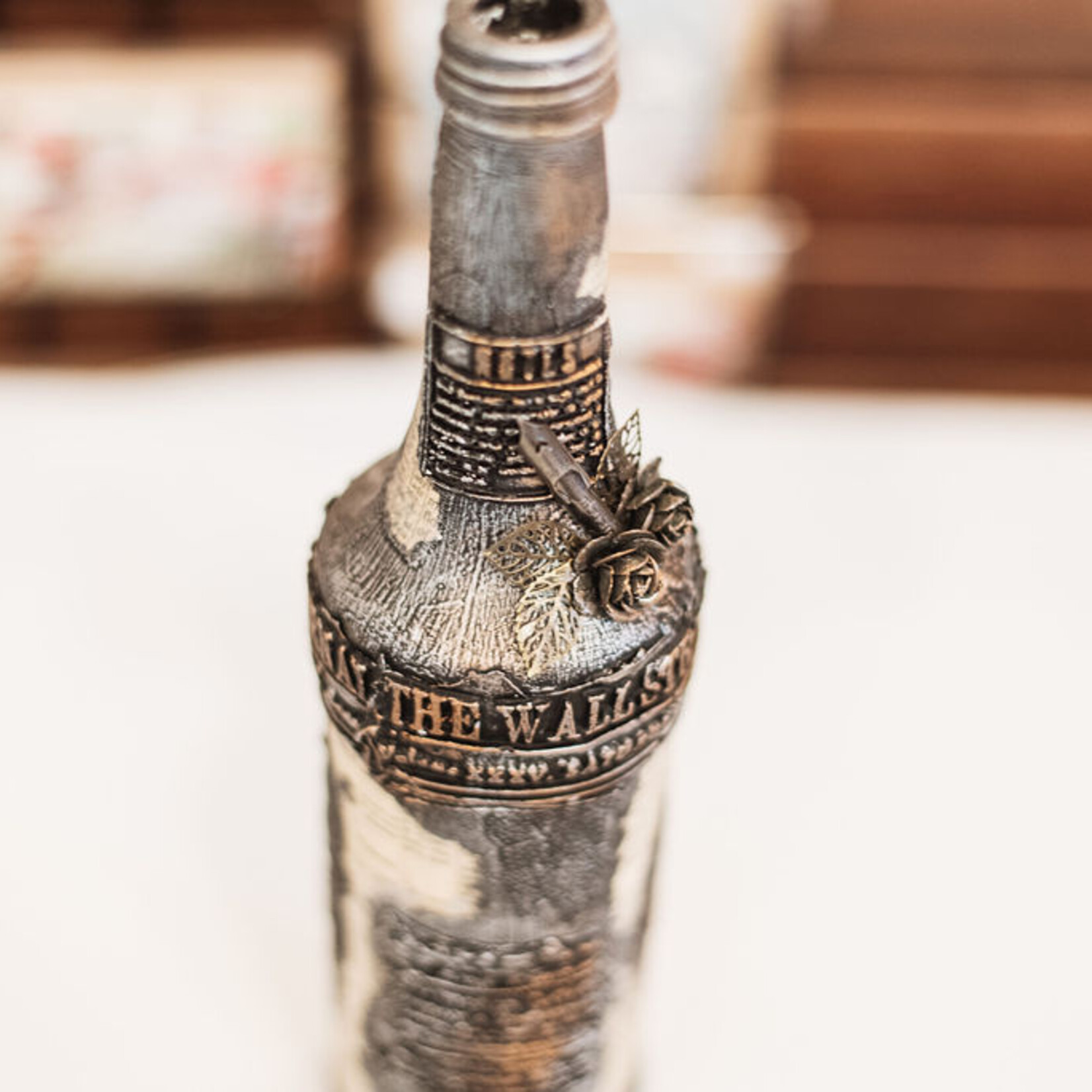 The Writer's Relic – Handgemaakte Mixed Media Sierfles