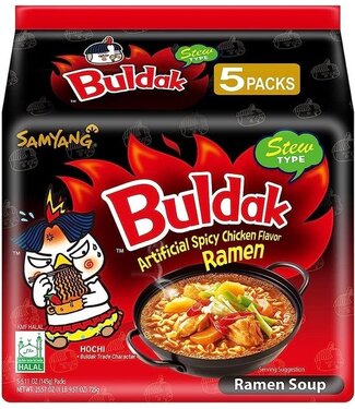Buldak Samyang Heet Kippen Ramen Stoofpot 145gx5