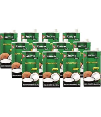 Aroy D Aroy-D Coconut Milk Uht 19% Fat De (12x1L)