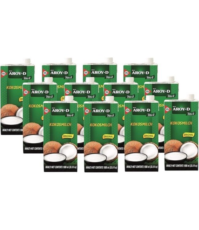 Aroy D Aroy-D Coconut Milk Uht 19% Fat De (12x1L)