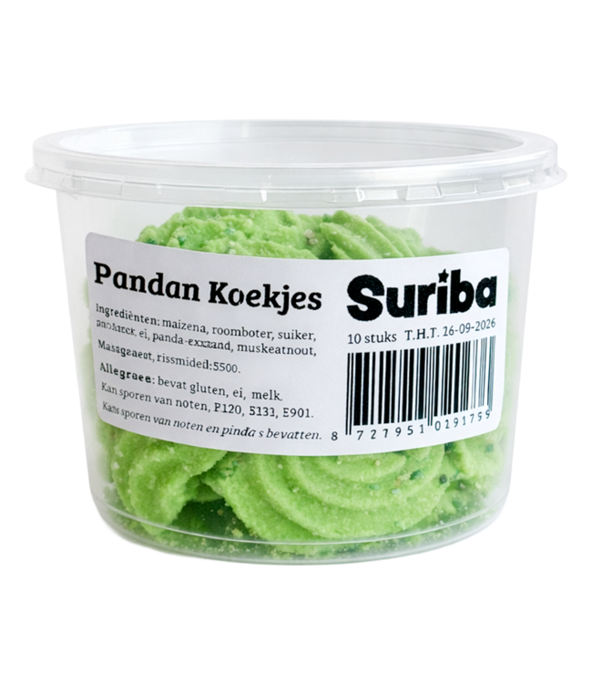 PANDAN KOEKJES SURIBA 10ST PER BAKJE