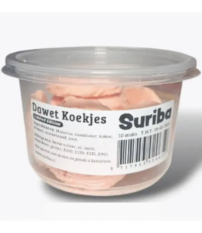 DAWET KOEKJES SURIBA 10ST PER BAKJE
